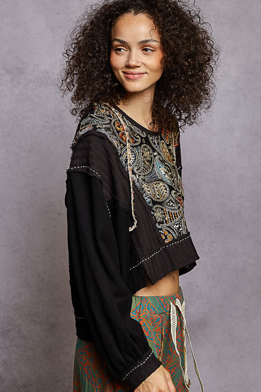 POL Thermal Embellished Top