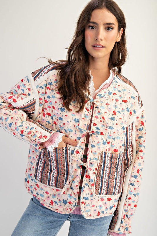 Easel Floral Quilted Jacket