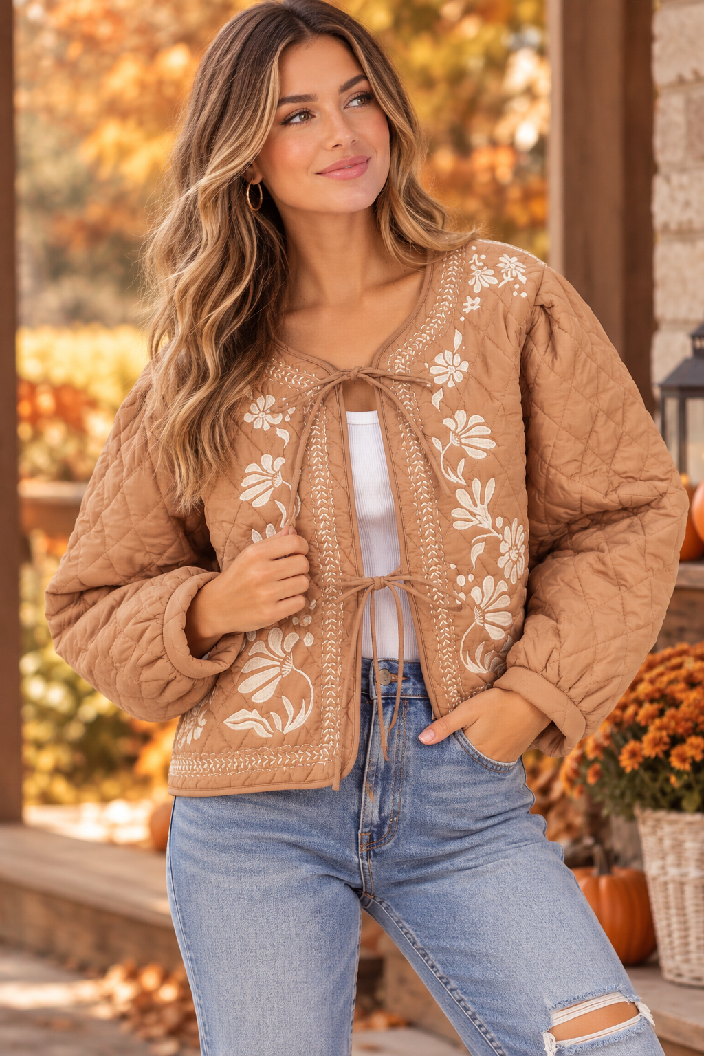 Autumn Meadow Embroidered Jacket