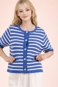 Shoreline Stripe Sweater Blue