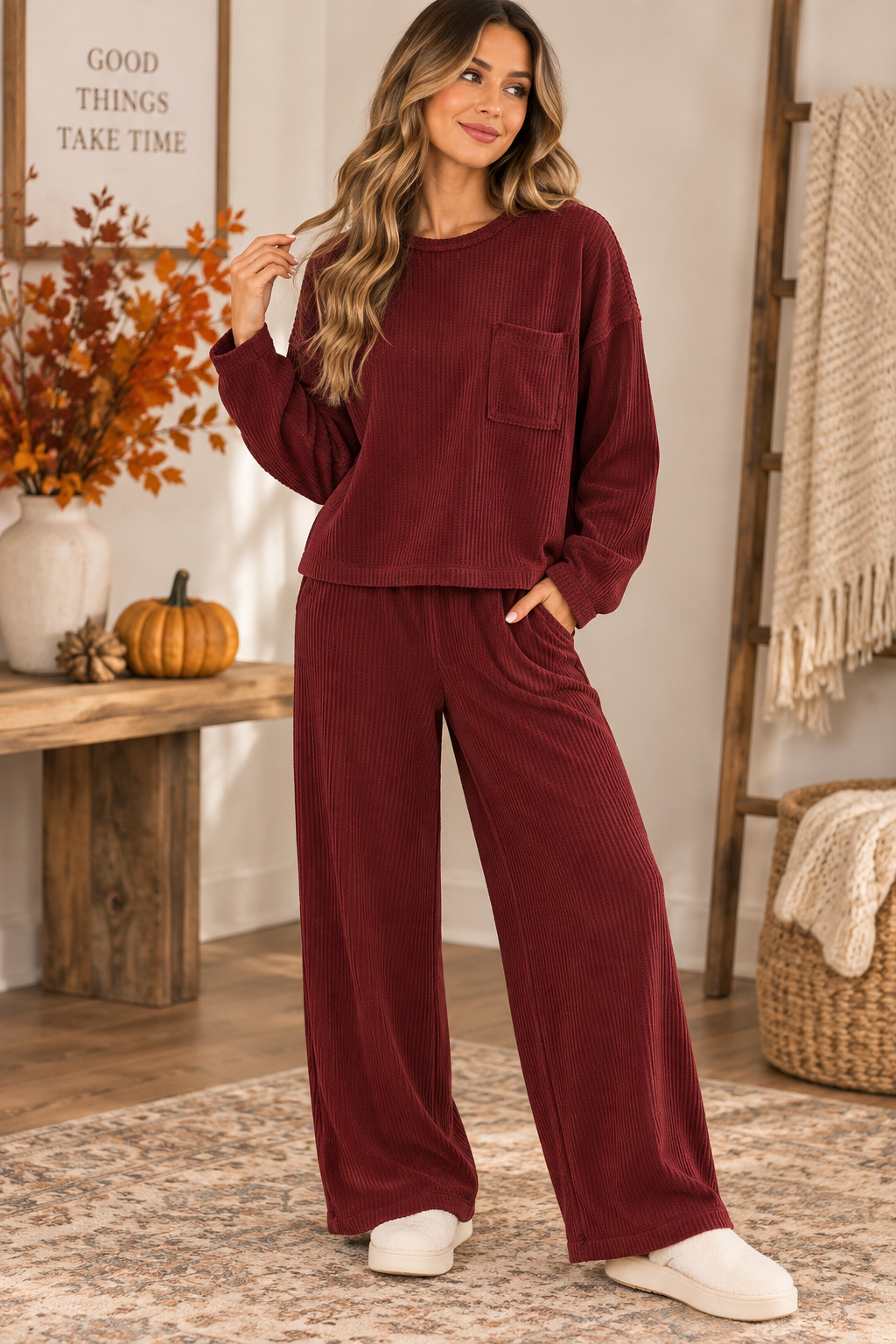 Burgundy Bliss Lounge Set