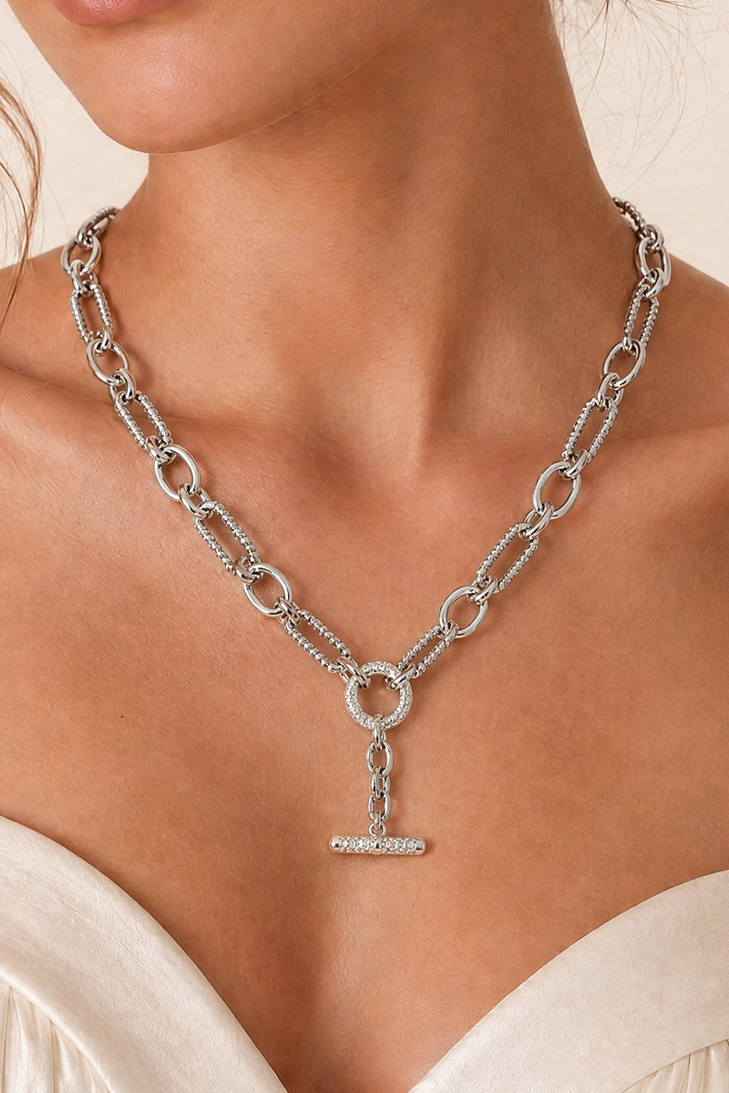 Gilded T-Bar Necklace