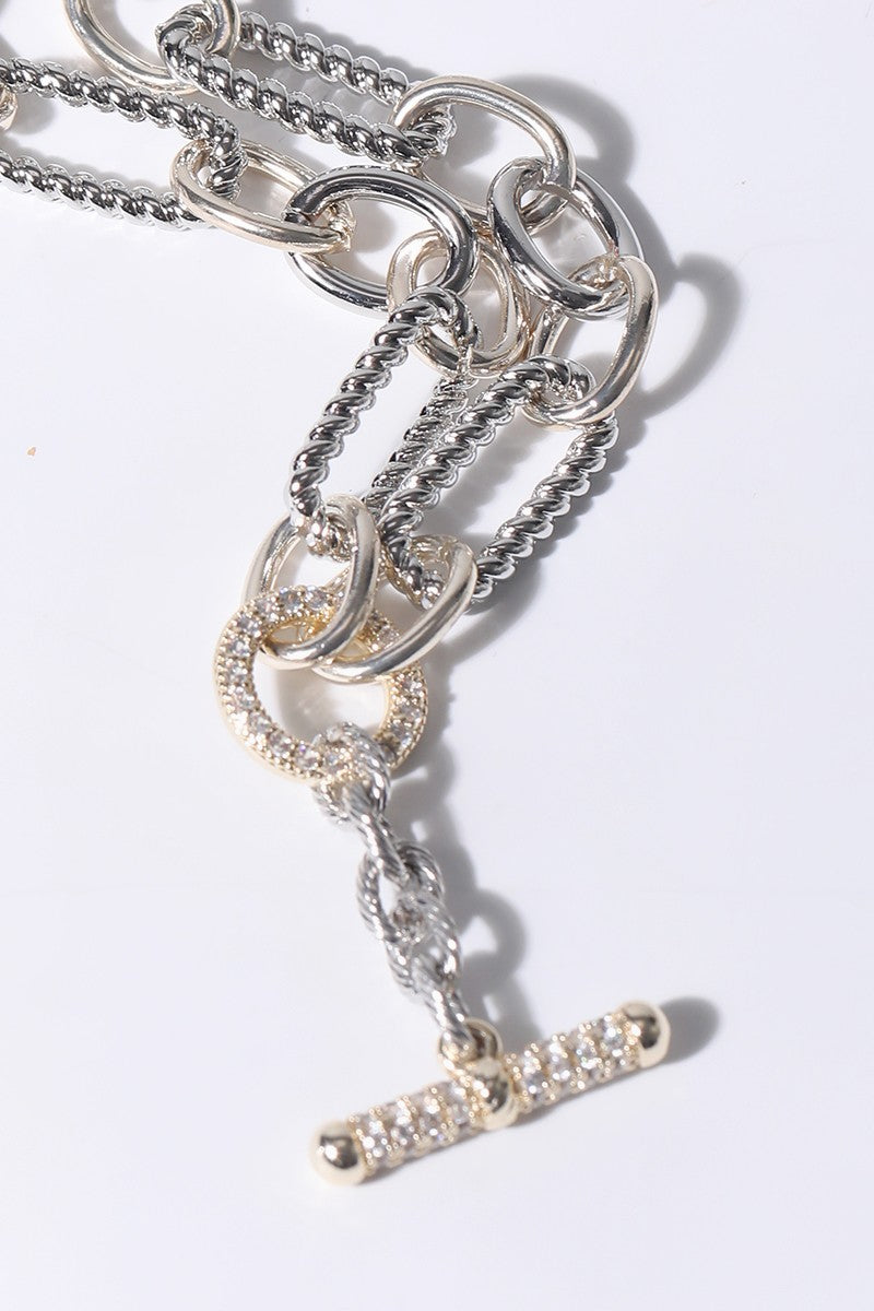 Gilded T-Bar Necklace