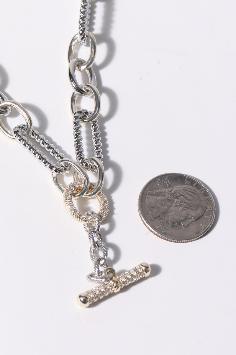 Gilded T-Bar Necklace