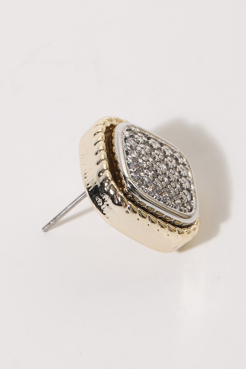 Luxe Cushion Sparkle Studs