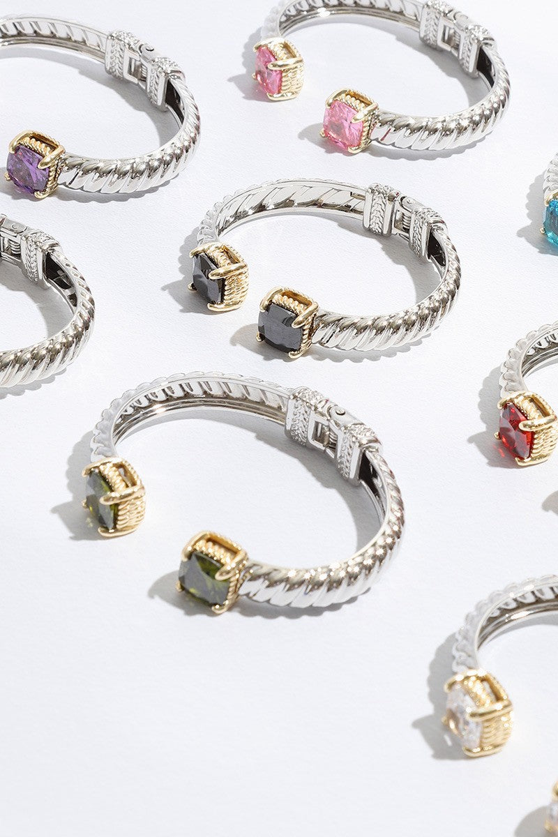 Gemstone Glow Cuff Bracelet