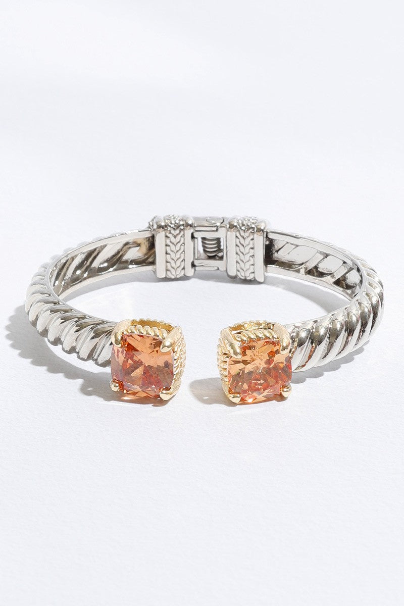 Gemstone Glow Cuff Bracelet