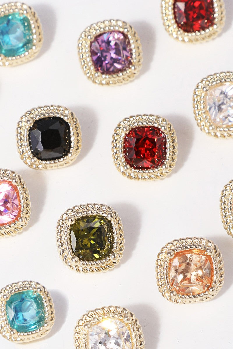 Golden Halo CZ Studs