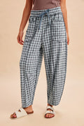 Cozy Check Barrel Pants