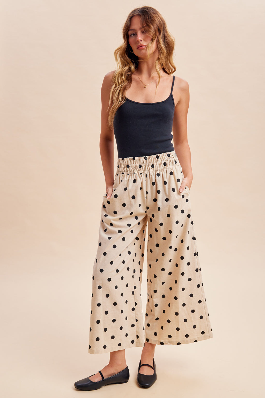 Dotty Days Linen Pants