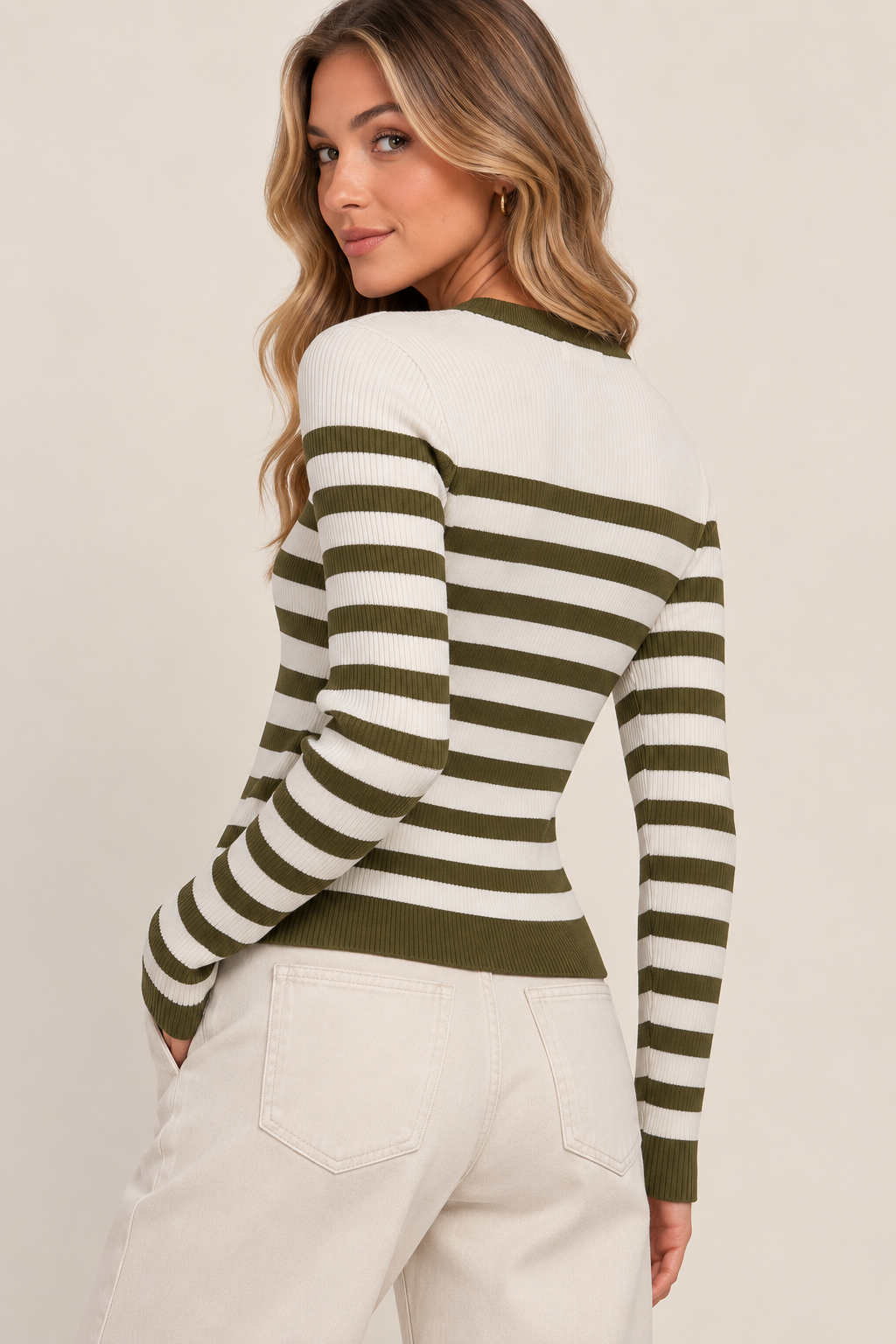 Olive Grove Stripe Cardigan