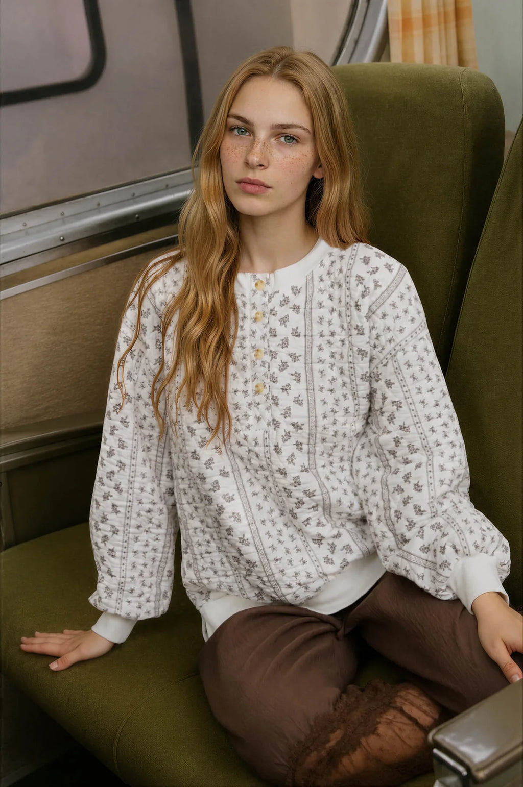Meadow Lane Quilted Henley