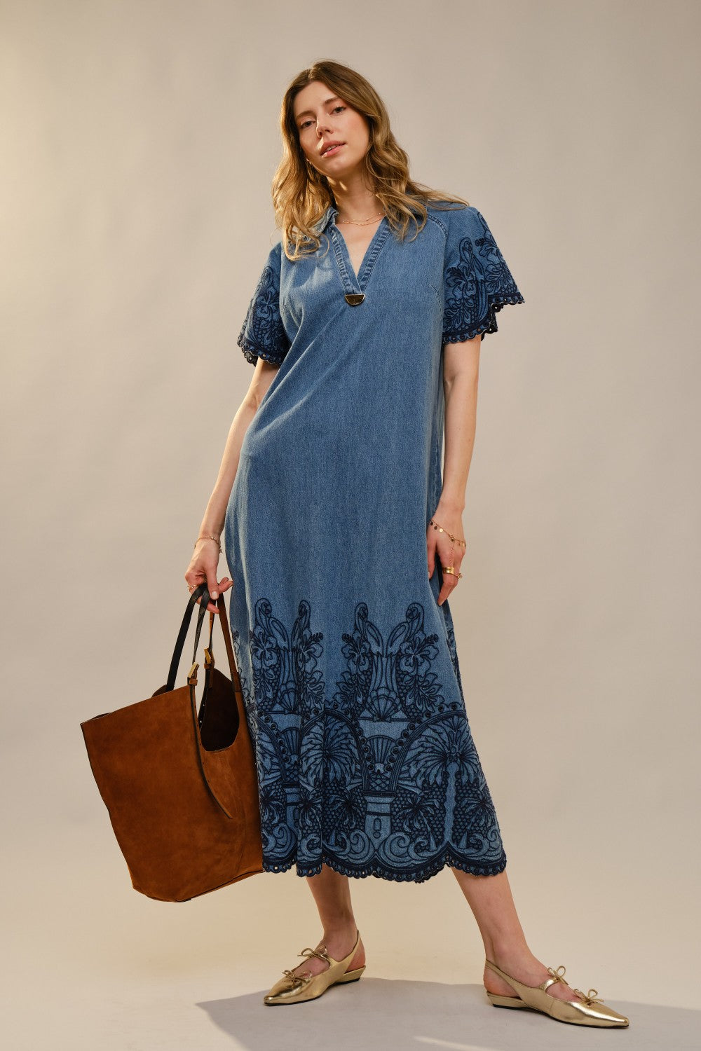 Savannah Embroidered Maxi Dress