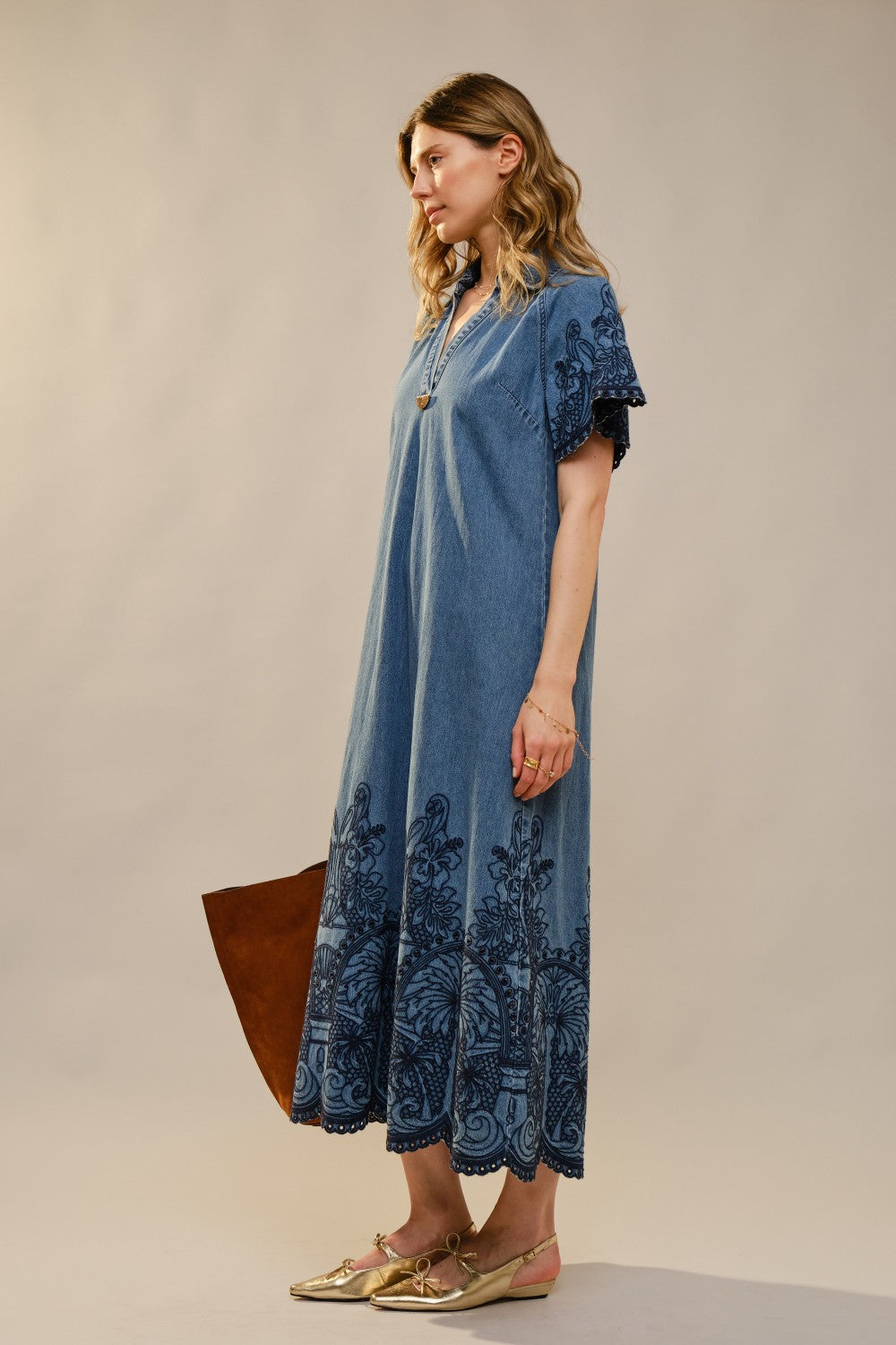 Savannah Embroidered Maxi Dress