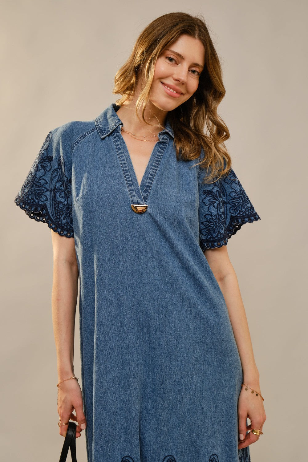 Savannah Embroidered Maxi Dress