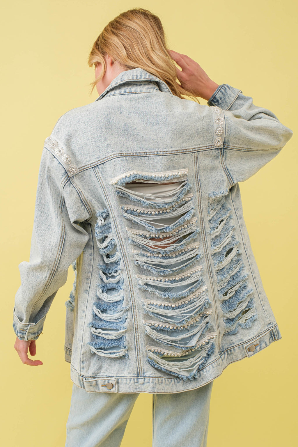 Distressed Oversize Denim Jacket