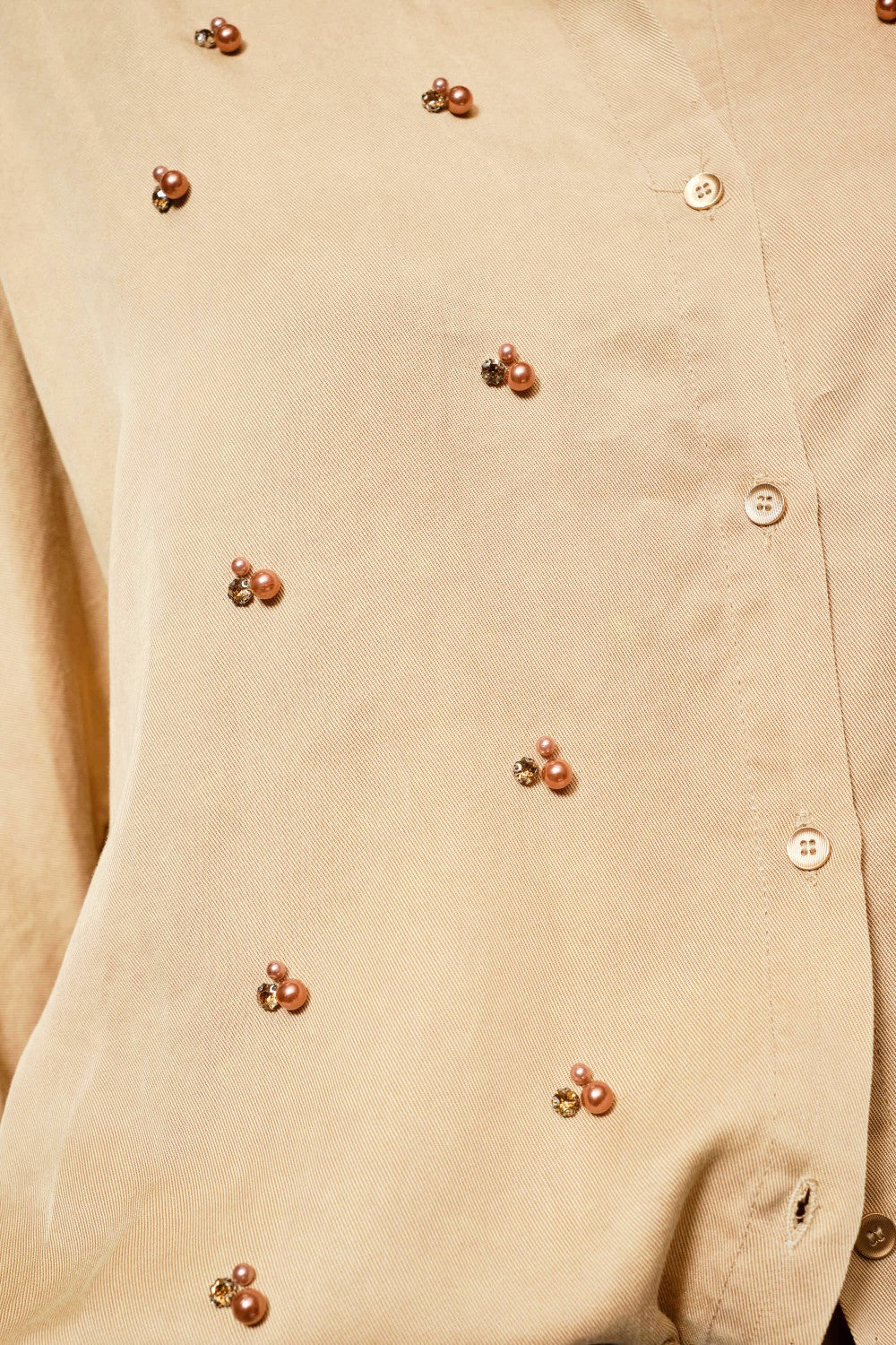 The Livia Pearl Chambray Top