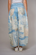 Patch Print Barrel Jeans