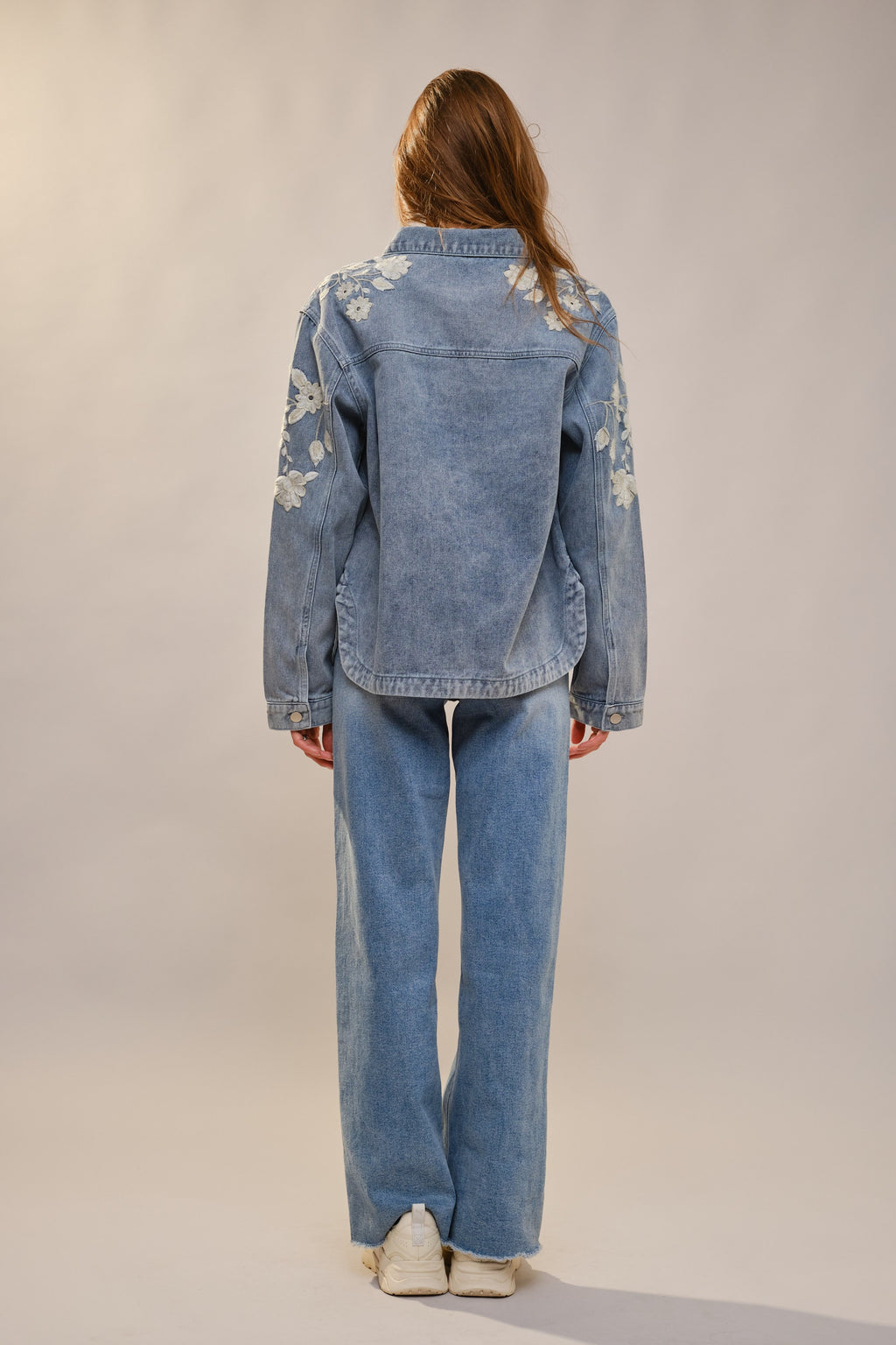 Floral Embroidered Denim Jacket