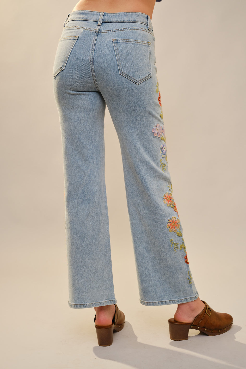 Floral Embroidered Jeans