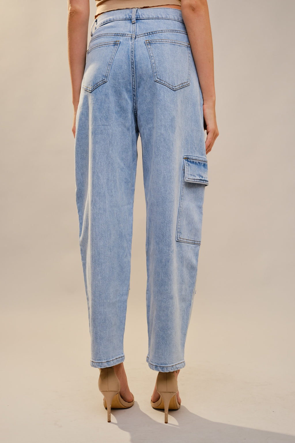 Embroidered Cargo Jeans