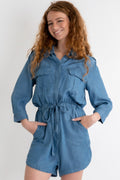 The Bluebell Chambray Romper