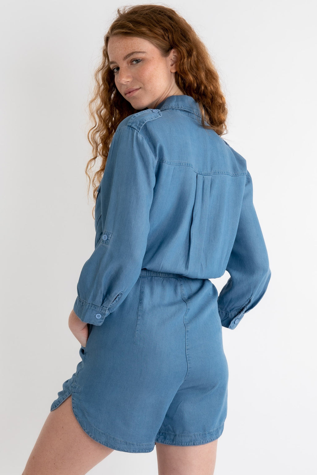 The Bluebell Chambray Romper