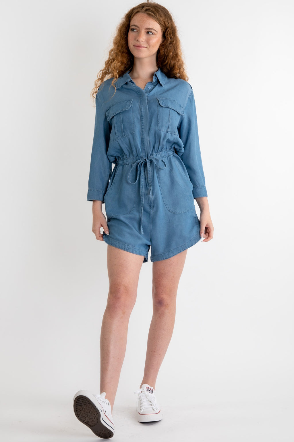 The Bluebell Chambray Romper