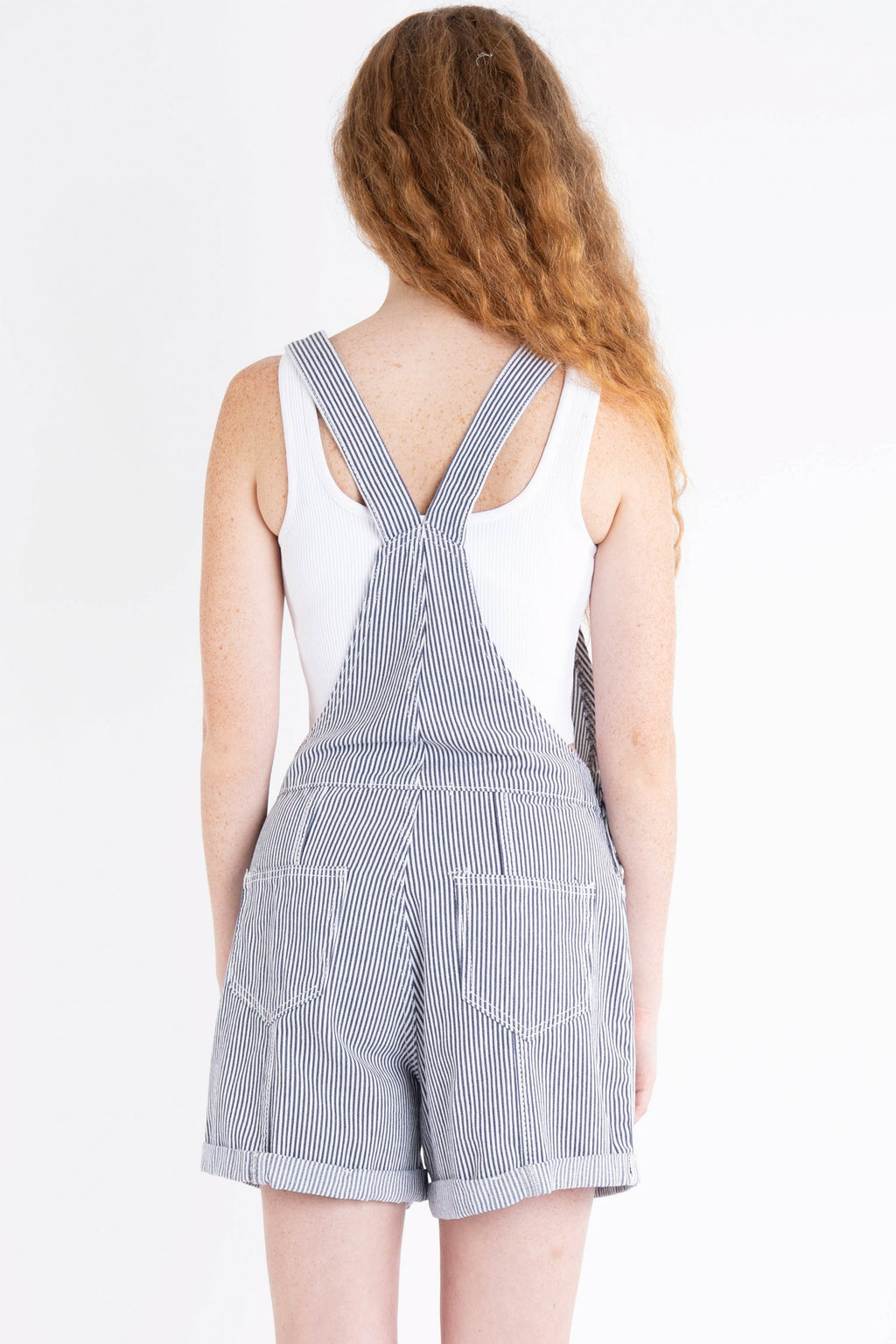 The Camden Stripe Overalls Blue/White