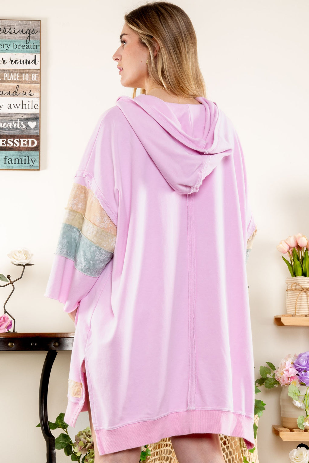 The Haven Patch Hoodie Dress Pink