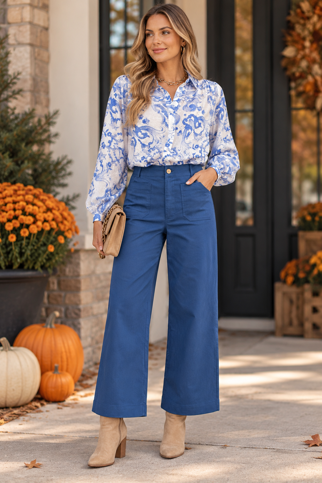 Blue Horizon Wide Leg Pants
