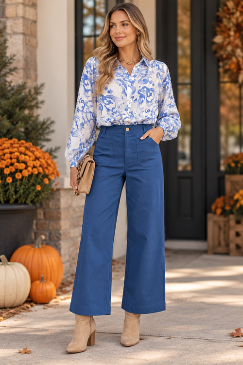Blue Horizon Wide Leg Pants