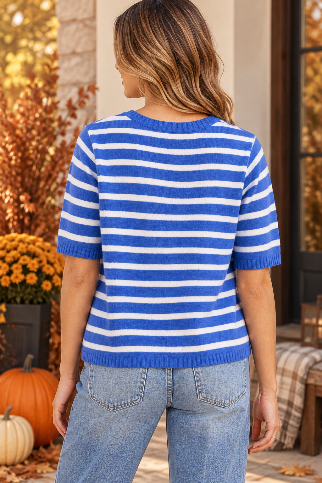 Blue Skies Striped Knit Cardigan