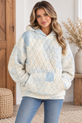 Bluebell Patchwork Quilted Hoodie