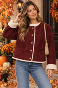 Burgundy Bliss Shearling Jacket