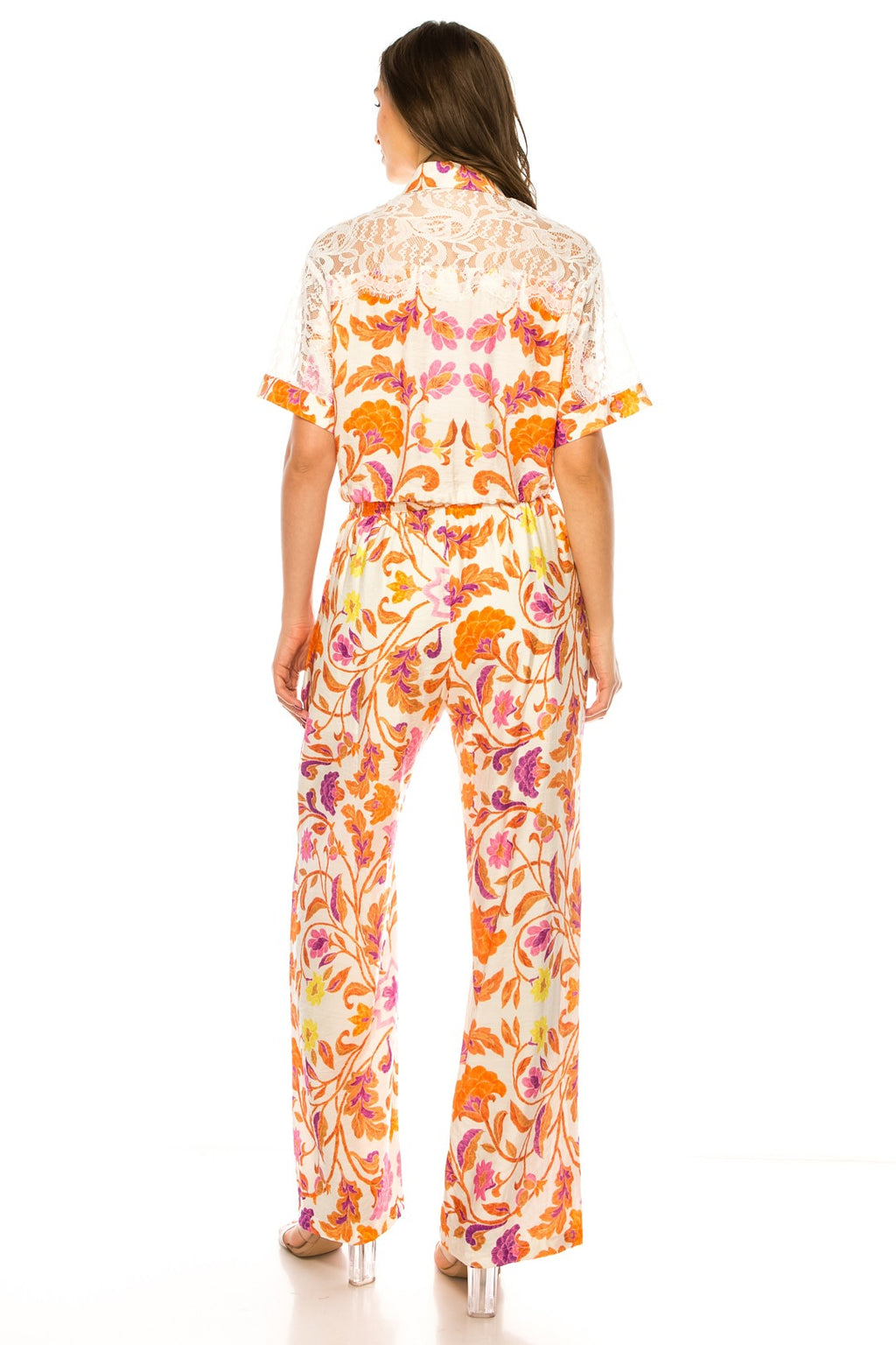 The Blossom Linen Set - Orange