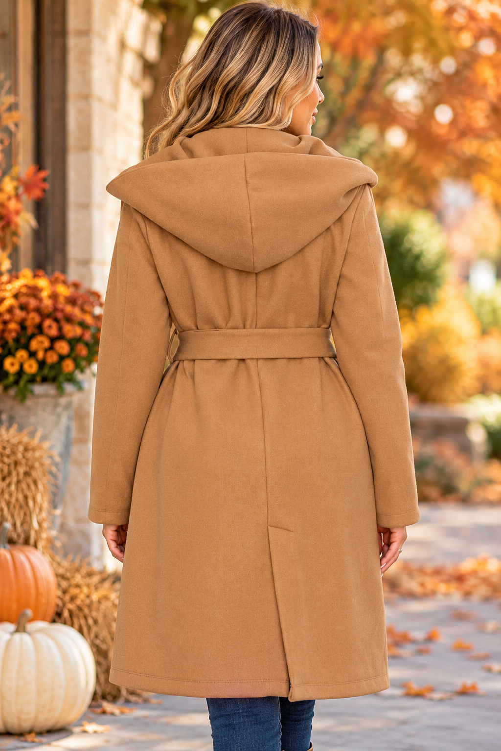 Camel Cozy Belted Coat
