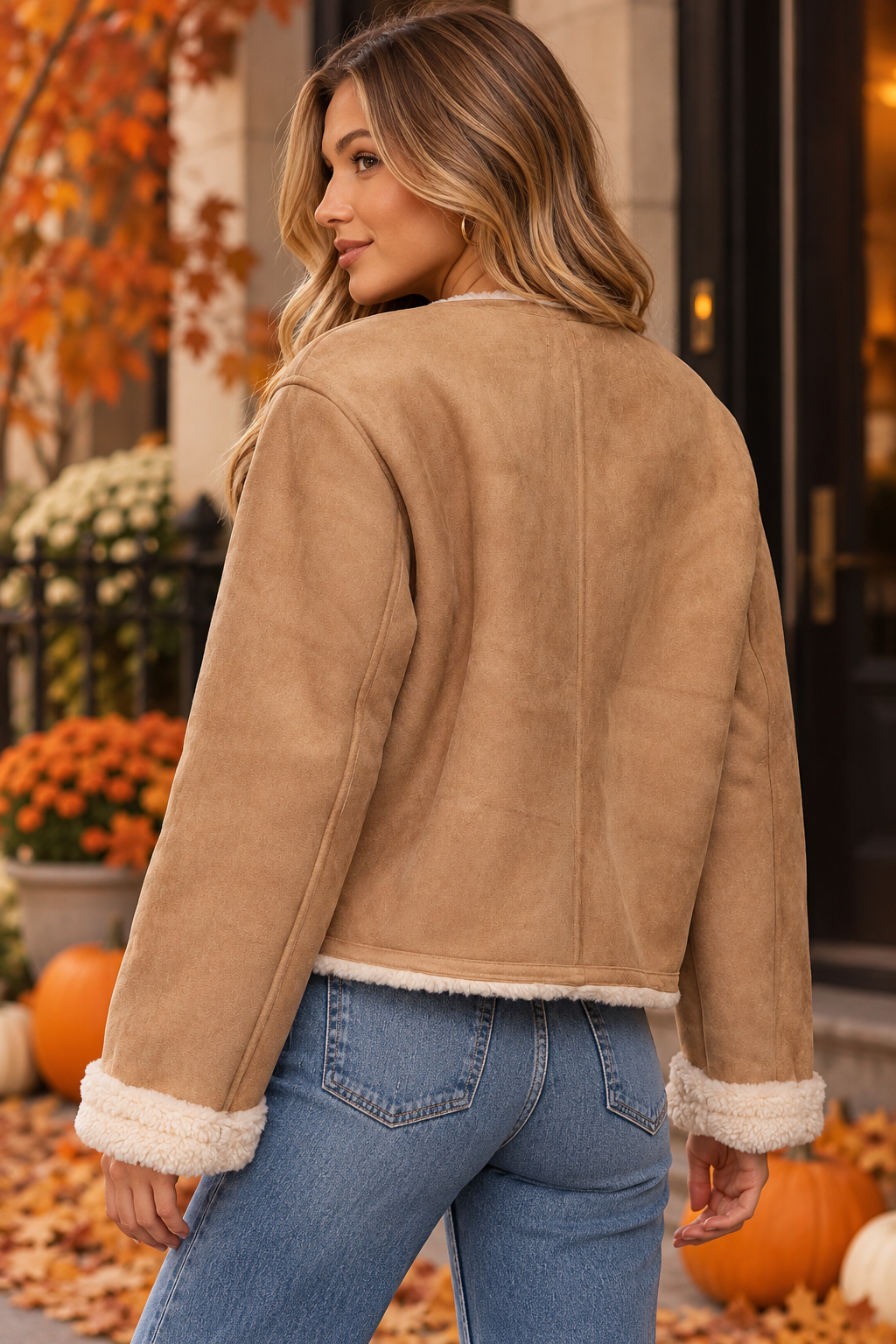 Camel Cozy Shearling Jacket