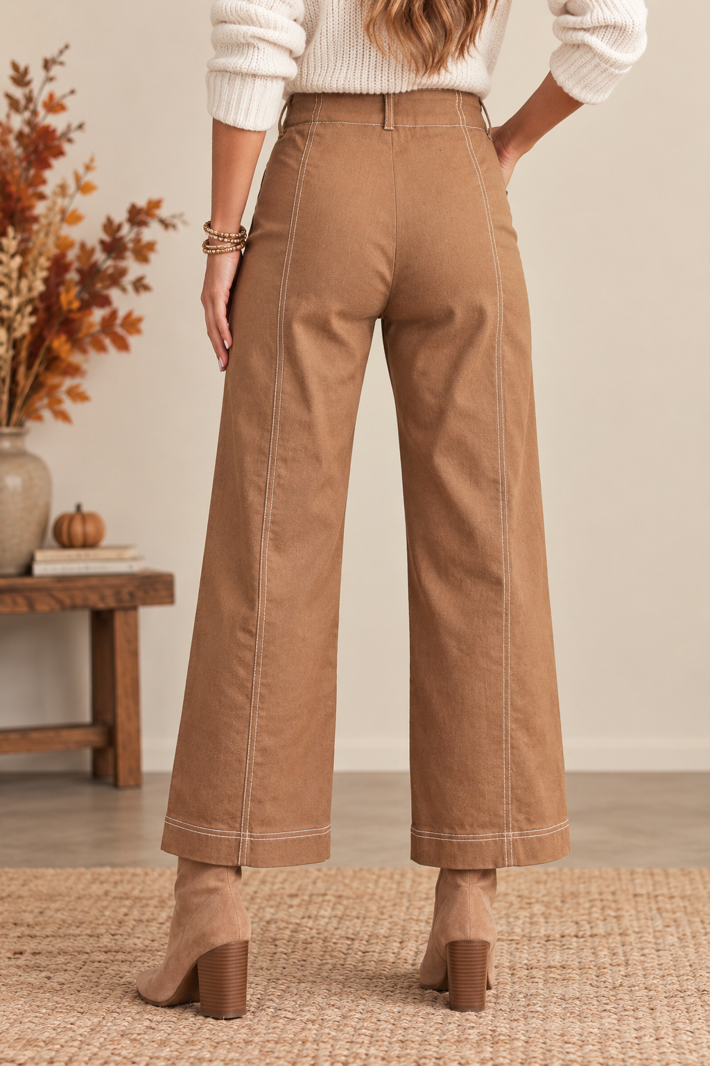 Canyon Stitch Wide-Leg Pants