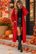 Crimson Nights Knit Duster