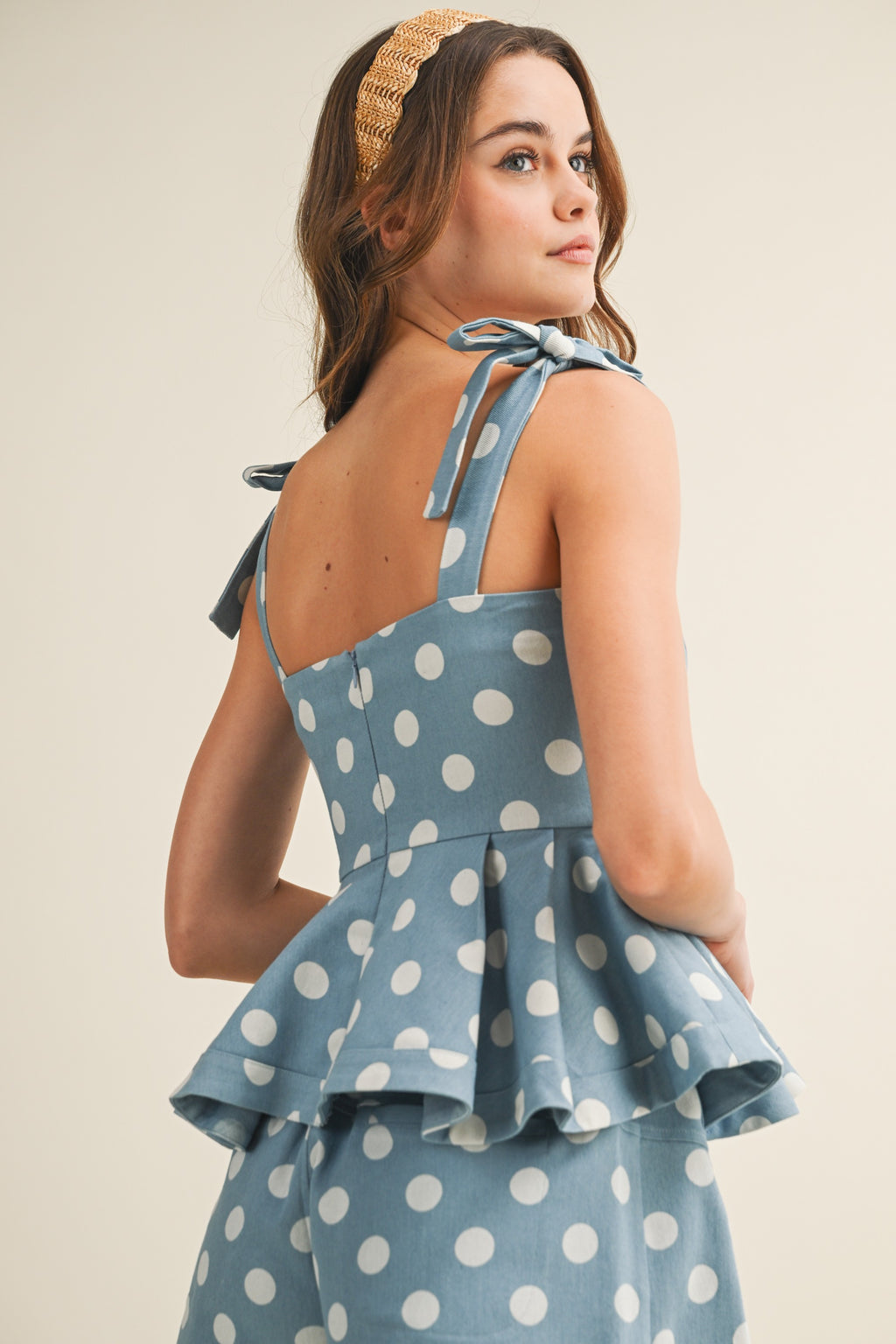 Dotty Darling Peplum Top