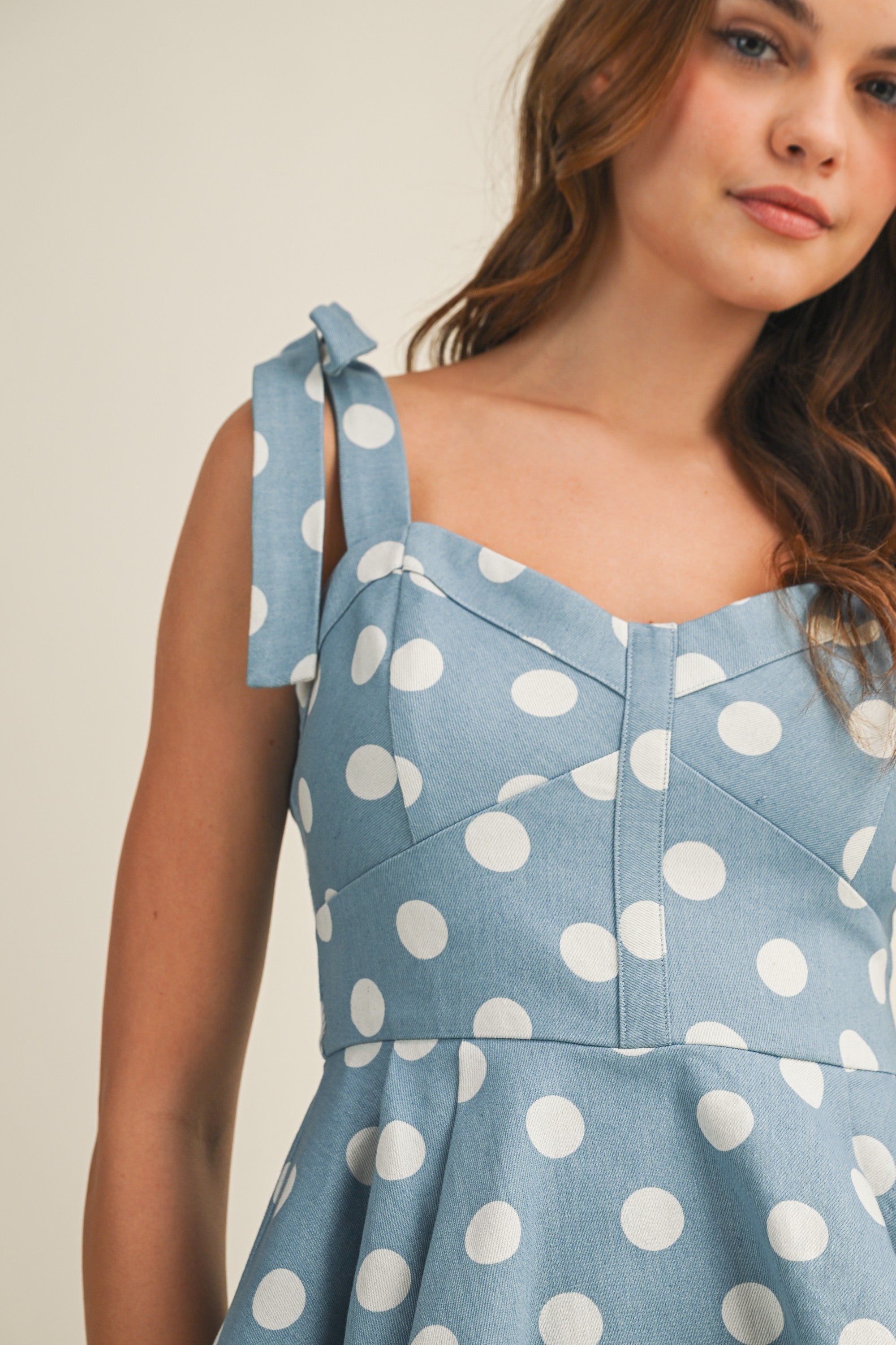 Dotty Darling Peplum Top