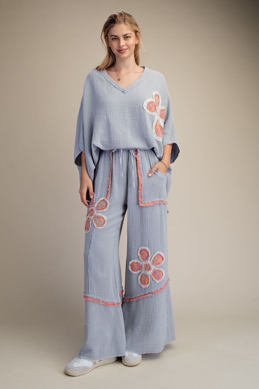 Easel Artisan Patchwork Pants