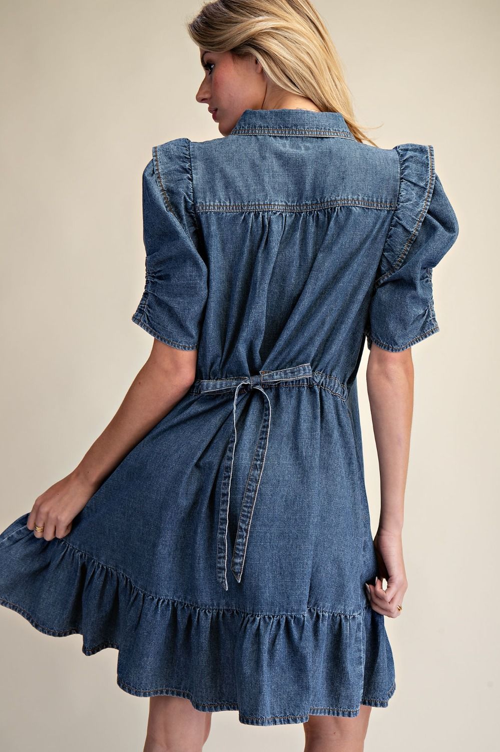 Easel Uptown Denim Dress