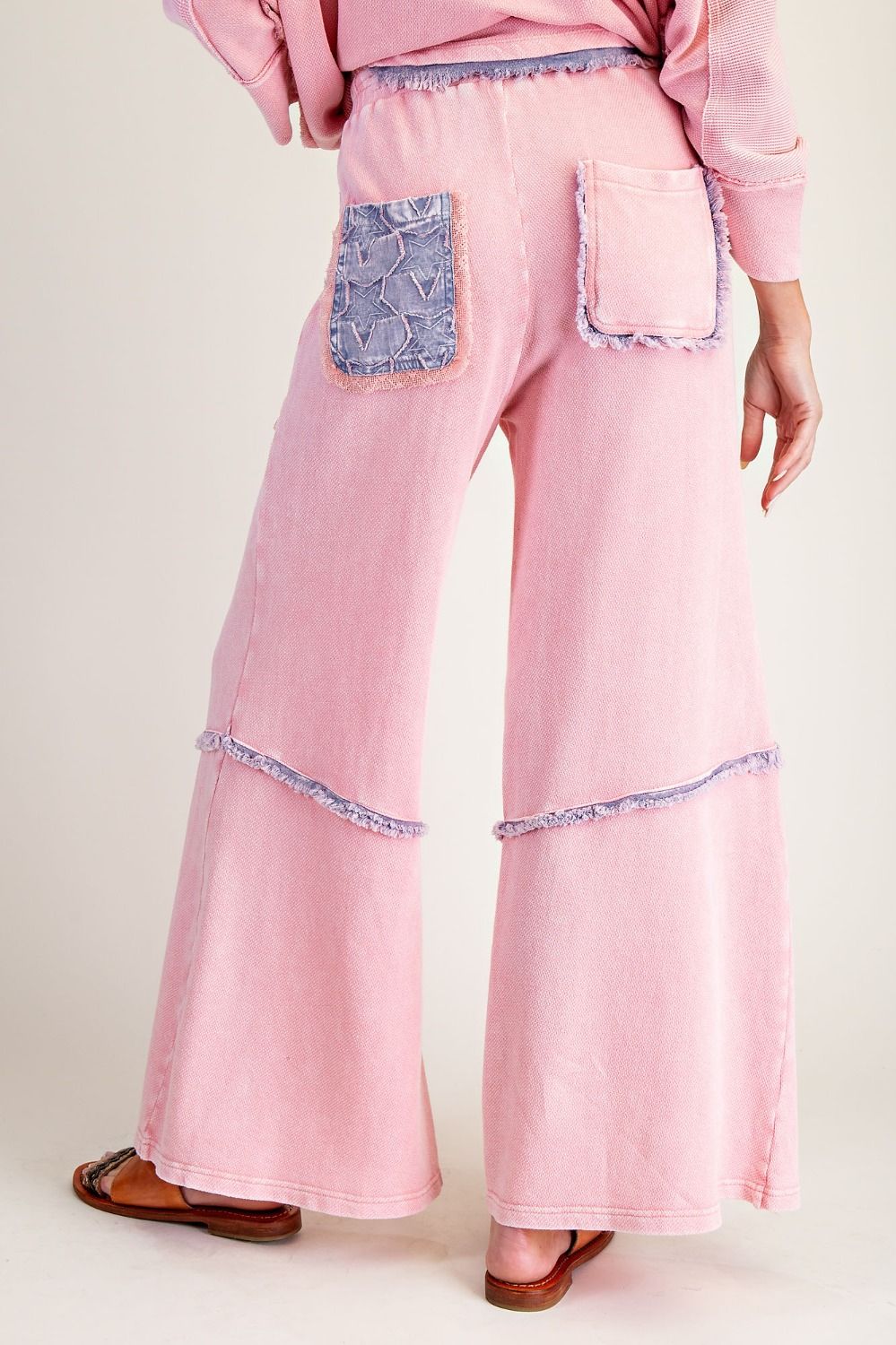 Easel Wild Sky Patch Terry Pants