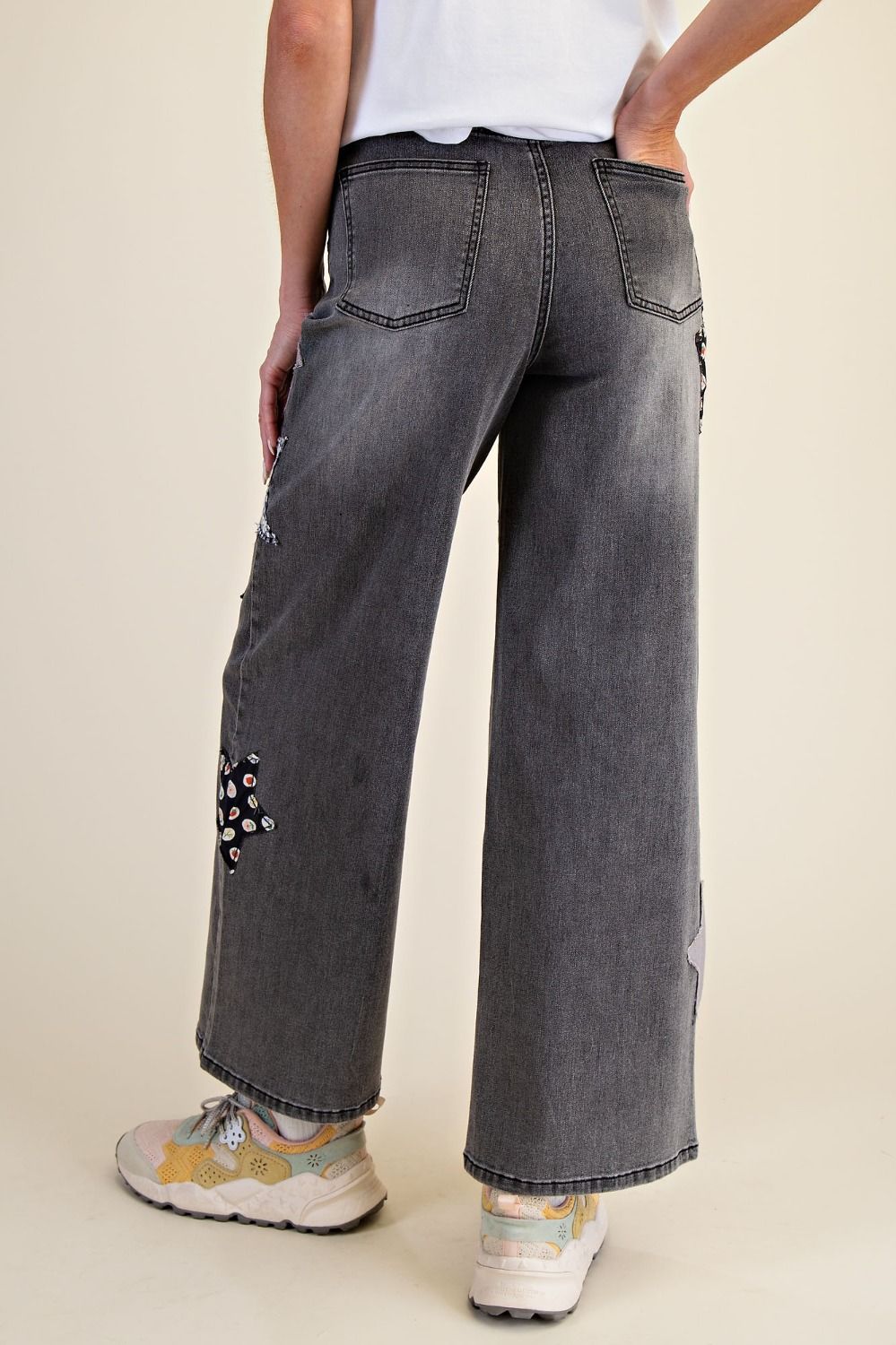 Easel Golden Star Denim Pants