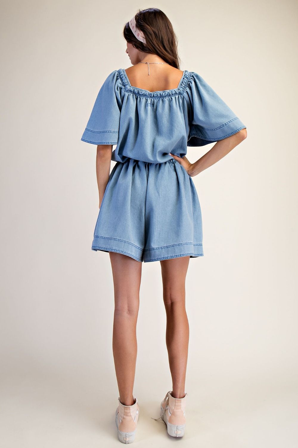 Easel Denim Daydream Romper