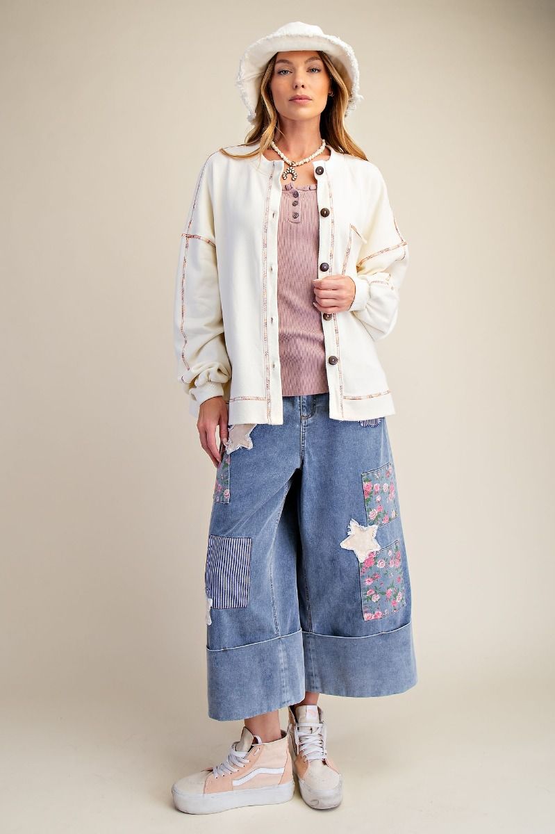 Easel Patchwork Jeans