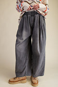 Easel Vintage Roads Wide Leg Denim Pants