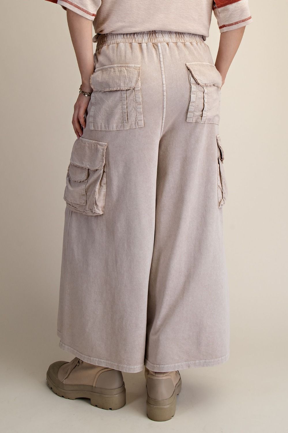 Easel The Mesa Terry Cargo Pants - Mushroom